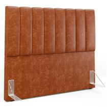 Cabeceira Cama Box Casal 140 cm Dália W01 material sintético Camel - Lyam Decor Cabeceira Cama Box Casal 140 cm Dália W01 material sintético Camel - Lyam Decor