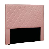 Cabeceira Cama Box Casal 140 cm Dubai Veludo Rosa S04 - D'Rossi