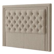 Cabeceira Cama Box Casal 140 cm Elegance Linho Bege - Nexta Casa Cabeceira Cama Box Casal 140 cm Elegance Linho Bege - Nexta Casa