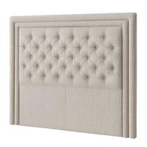 Cabeceira Cama Box Casal 140 cm Elegance Linho Cru - Nexta Casa Cabeceira Cama Box Casal 140 cm Elegance Linho Cru - Nexta Casa