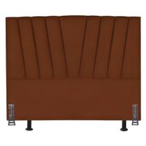 Cabeceira Cama Box Casal 140 Cm Ludmilla Em Suede Com Frame Cor:terracota Cabeceira Cama Box Casal 140 Cm Ludmilla Em Suede Com Frame Cor:terracota