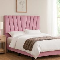 Cabeceira Cama Box Casal 140 cm Noah em Veludo Com Frame Cabeceira Cama Box Casal 140 cm Noah em Veludo Com Frame