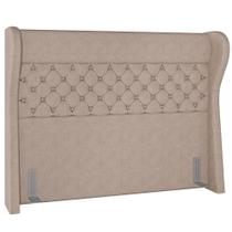 Cabeceira Cama Box Casal 140 cm P05 Madrid Linho Bege - Lyam Decor