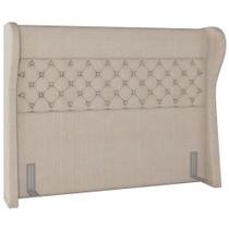 Cabeceira Cama Box Casal 140 cm P05 Madrid Linho Creme - Lyam Decor