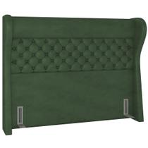 Cabeceira Cama Box Casal 140 cm P05 Madrid material sintético Verde Musgo - Lyam Decor