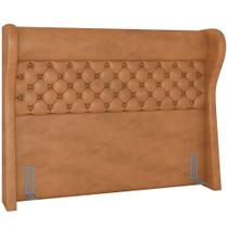 Cabeceira Cama Box Casal 140 cm P05 Madrid material sintético Whisky - Lyam Decor