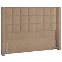 Cabeceira Cama Box Casal 140 cm P05 Paris Bouclê Bege - Lyam Decor Cabeceira Cama Box Casal 140 cm P05 Paris Bouclê Bege - Lyam Decor