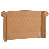 Cabeceira Cama Box Casal 140 cm P05 Sofia Bouclê Mostarda - Lyam Decor