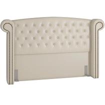Cabeceira Cama Box Casal 140 Cm P05 Sofia material sintético Pérola - Lyam Decor