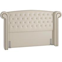Cabeceira Cama Box Casal 140 cm P05 Sofia Sintético Pérola - Lyam Decor