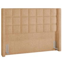 Cabeceira Cama Box Casal 140 cm Paris Bouclê Mostarda - Lyam Decor Cabeceira Cama Box Casal 140 cm Paris Bouclê Mostarda - Lyam Decor