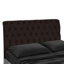 Cabeceira Cama Box Casal 140 cm Potenza Suede Marrom - Sheep Estofados