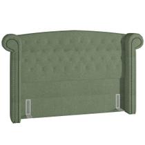 Cabeceira Cama Box Casal 140 cm Sofia Bouclê Oliva - Lyam Decor