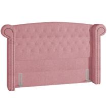 Cabeceira Cama Box Casal 140 cm Sofia Bouclê Rosê - Lyam Decor Cabeceira Cama Box Casal 140 cm Sofia Bouclê Rosê - Lyam Decor