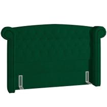 Cabeceira Cama Box Casal 140 cm Sofia Bouclê Verde - Lyam Decor Cabeceira Cama Box Casal 140 cm Sofia Bouclê Verde - Lyam Decor