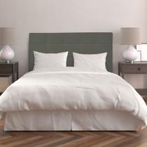 Cabeceira Cama Box Casal 140 Cm Suede Cinza Ana Luisa