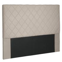 Cabeceira Cama Box Casal 140 cm Trevelin Suede Bege - CasaePoltrona