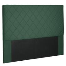 Cabeceira Cama Box Casal 140 cm Trevelin Veludo Verde - CasaePoltrona