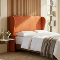 Cabeceira Cama Box Casal 140cm Aurora Orgânica Estofada Boucle Com Sapatas Plásticas Linha Premium Design Soft Curve Cabeceira Cama Box Casal 140cm Aurora Orgânica Estofada Boucle Com Sapatas Plásticas Linha Premium Design Soft Curve