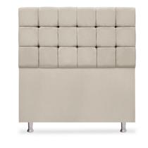 Cabeceira Cama Box Casal 140cm Bela Tecido Suede Bege Ísis Decor