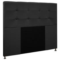 Cabeceira Cama Box Casal 140cm D10 Safira Suede Preto - Mpozenato