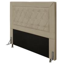 Cabeceira Cama Box Casal 140cm D10 Turmalina Corano Bege - Mpozenato