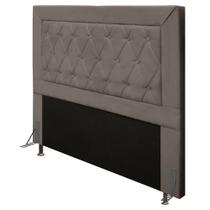 Cabeceira Cama Box Casal 140cm D10 Turmalina Suede Bege - Mpozenato