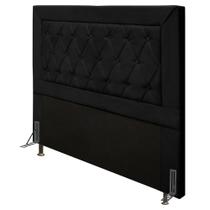 Cabeceira Cama Box Casal 140cm D10 Turmalina Suede Preto - Mpozenato