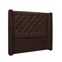 Cabeceira Cama Box Casal 140cm e Recamier Vicenza Suede Café S04 - D'Rossi