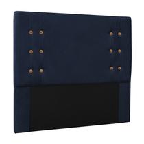 Cabeceira Cama Box Casal 140cm Gênova Suede Azul Marinho - Sheep Estofados