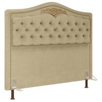 Cabeceira Cama Box Casal 140cm Imperial J02 Linho Areia - Mpozenato Cabeceira Cama Box Casal 140cm Imperial J02 Linho Areia - Mpozenato