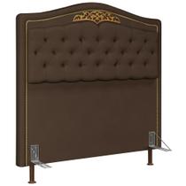 Cabeceira Cama Box Casal 140cm Imperial Veludo J02 Chocolate - Mpozenato