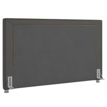 Cabeceira Cama Box Casal 140cm Mali P02 Veludo Chumbo - Mpozenato