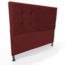 Cabeceira Cama Box Casal 140cm Maya Suede Bordô - Sheep Estofados