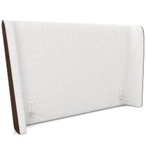 Cabeceira Cama Box Casal 140cm Nilo P05 material sintético Marrom Bouclê Cru - Lyam Decor