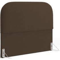 Cabeceira Cama Box Casal 140cm Orgânica Lanna W01 Suede Marrom - Lyam Decor