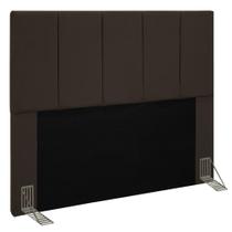 Cabeceira Cama Box Casal 140CM Pérola D10 Suede Marrom - Mpozenato