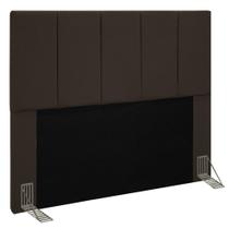 Cabeceira Cama Box Casal 140cm Pérola W01 Suede Marrom - Mpozenato