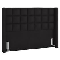 Cabeceira Cama Box Casal 140cm Pisa P02 Sintético Preto - Mpozenato