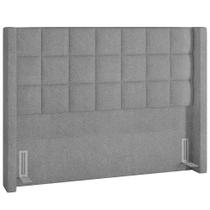 Cabeceira Cama Box Casal 160 cm P05 Paris Bouclê Cinza - Lyam Decor