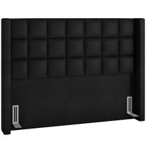 Cabeceira Cama Box Casal 160 cm Paris material sintético Preto - Lyam Decor