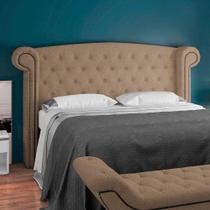 Cabeceira Cama Box Casal 160cm Sofia Bouclê Bege Cabeceira Cama Box Casal 160cm Sofia Bouclê Bege