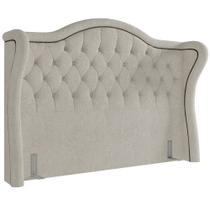 Cabeceira Cama Box Casal 195 cm P05 Lisboa Bouclê Creme - Lyam Decor