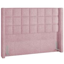 Cabeceira Cama Box Casal 195 cm P05 Paris Bouclê Rosê - Lyam Decor Cabeceira Cama Box Casal 195 cm P05 Paris Bouclê Rosê - Lyam Decor