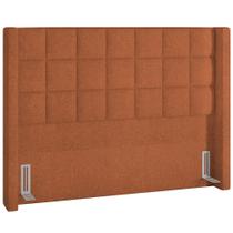 Cabeceira Cama Box Casal 195 cm P05 Paris Bouclê Terracota - Lyam Decor Cabeceira Cama Box Casal 195 cm P05 Paris Bouclê Terracota - Lyam Decor