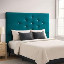 Cabeceira Cama Box Casal 90 Cm Camboriú Suede Azul Tiffany Cabeceira Cama Box Casal 90 Cm Camboriú Suede Azul Tiffany