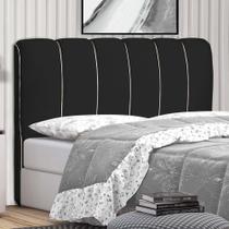 Cabeceira Cama Box Casal Berlim 140cm Veludo Preto