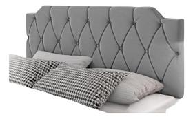 Cabeceira Cama Box Casal Captonê 1,40 cm Cinza Suede Cabeceira Cama Box Casal Captonê 1,40 cm Cinza Suede