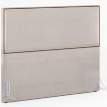Cabeceira Cama Box Casal Com Tachas 140 cm Vicenza L02 Linho Cru - Lyam Decor Cabeceira Cama Box Casal Com Tachas 140 cm Vicenza L02 Linho Cru - Lyam Decor