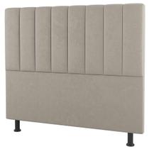 Cabeceira Cama Box Casal Cora 140cm Suede Bege - Abmaza